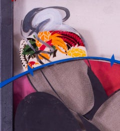 Signed rare Jann Haworth original mixed media collage, American / British