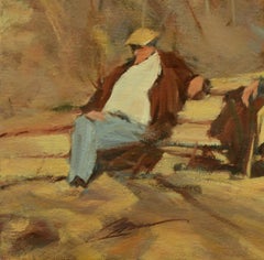 "Business News" (2009) by Jann T. Bass, Original Oil Painting of Landscape