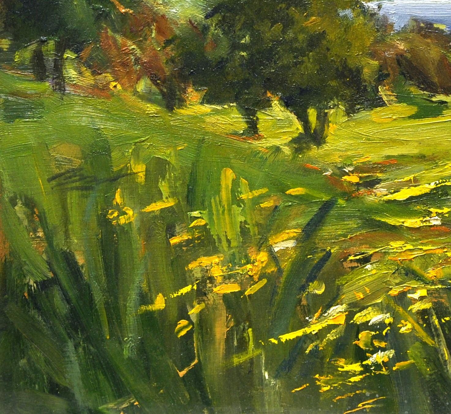 „Valley View“ (2009) von Jann T. Bass, Original-Ölgemälde einer Landschaftslandschaft im Angebot 1