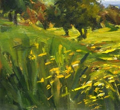 "Valley View" (2009) by Jann T. Bass, Original Oil Painting of Landscape