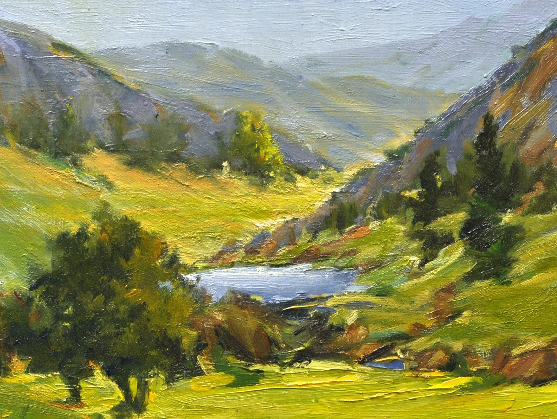 „Valley View“ (2009) von Jann T. Bass, Original-Ölgemälde einer Landschaftslandschaft im Angebot 2