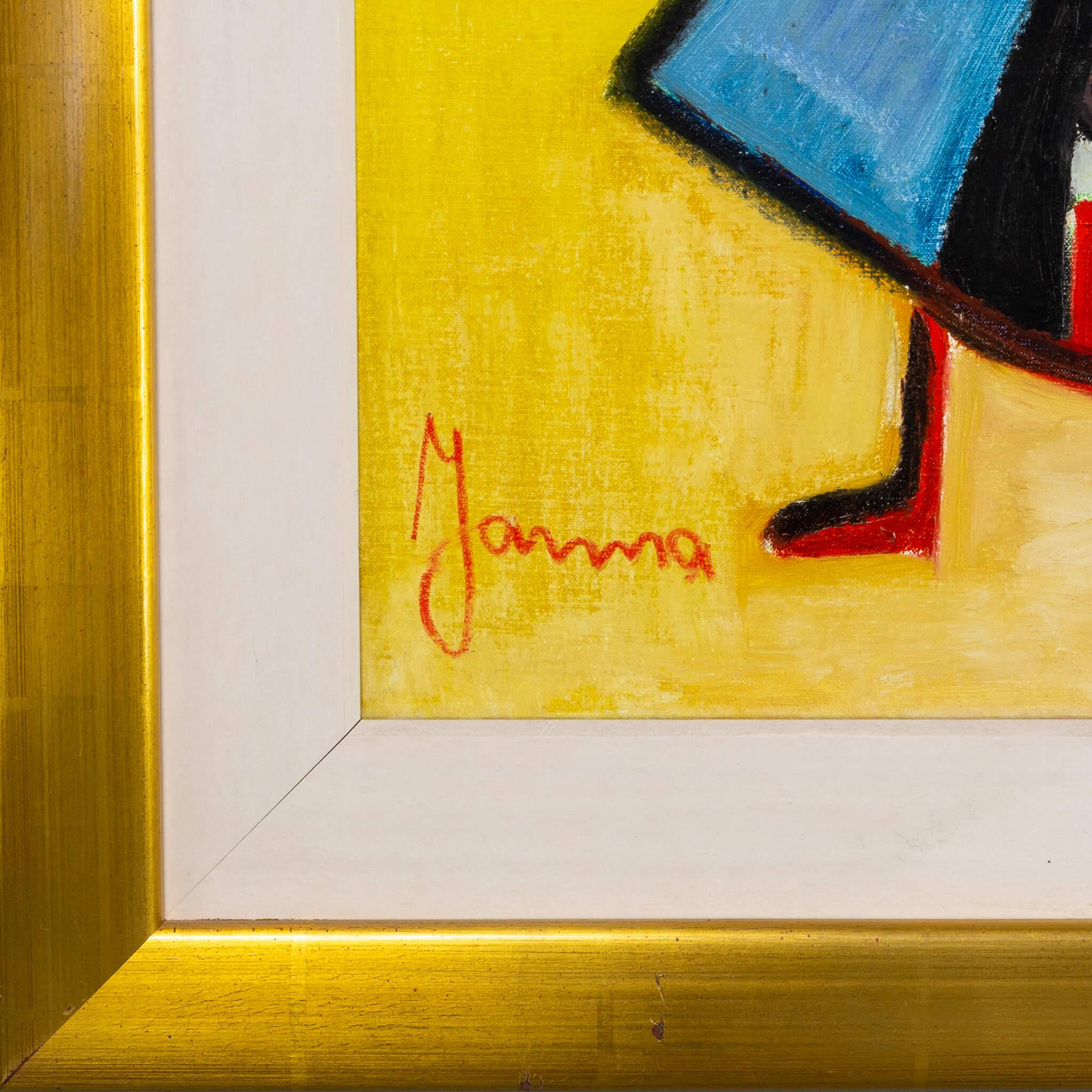 Canvas Janna Straus Van De Geest Cheerful Painting Called ‘Madonna’ For Sale