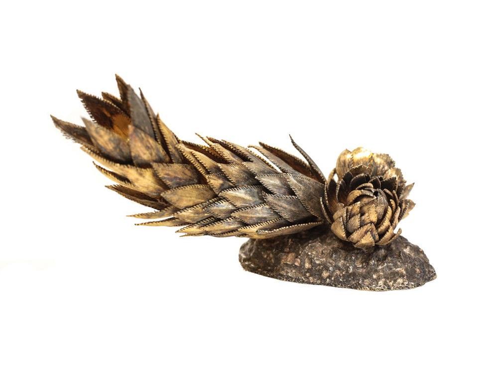 Janna Thomas De Velarde for Tiffany & Co. gilt sterling silver artichoke figurine, circa 1970. Tiffany & Co. marks to the underside base. Made in Mexico. Weight Approx., 29.84 ozt 

Measures approximate, 6.25