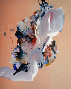 A Sudden Rush of Open Sky Made Me Look Up at the Light, Peach Abstract Painting