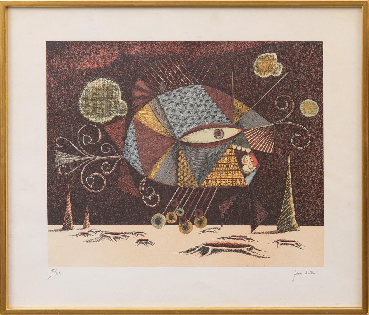 Janne Martin Komposition, Lthograph, Signiert und nummeriert (Moderne) im Angebot