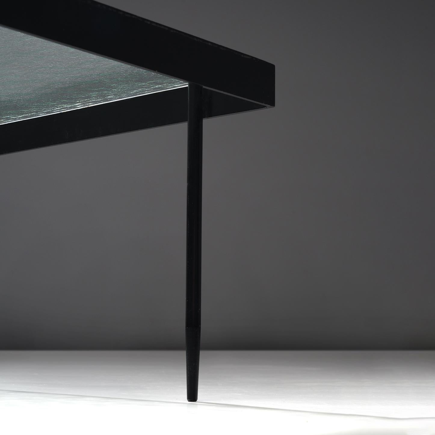 Mid-Century Modern Janni Van Pelt Coffee Table in Metal and Glass