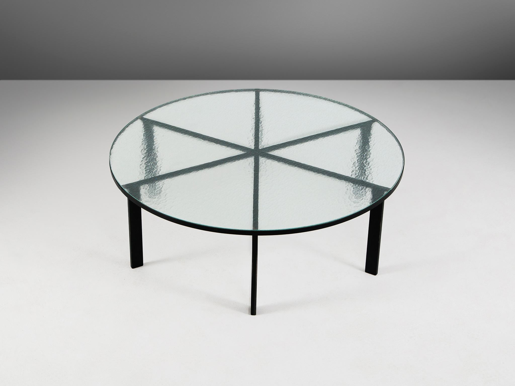 frosted glass side table