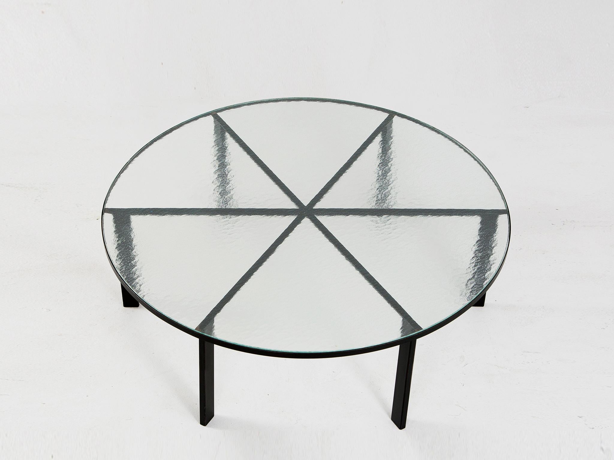 Mid-20th Century Janni Van Pelt Coffee Table with Frosted Glass