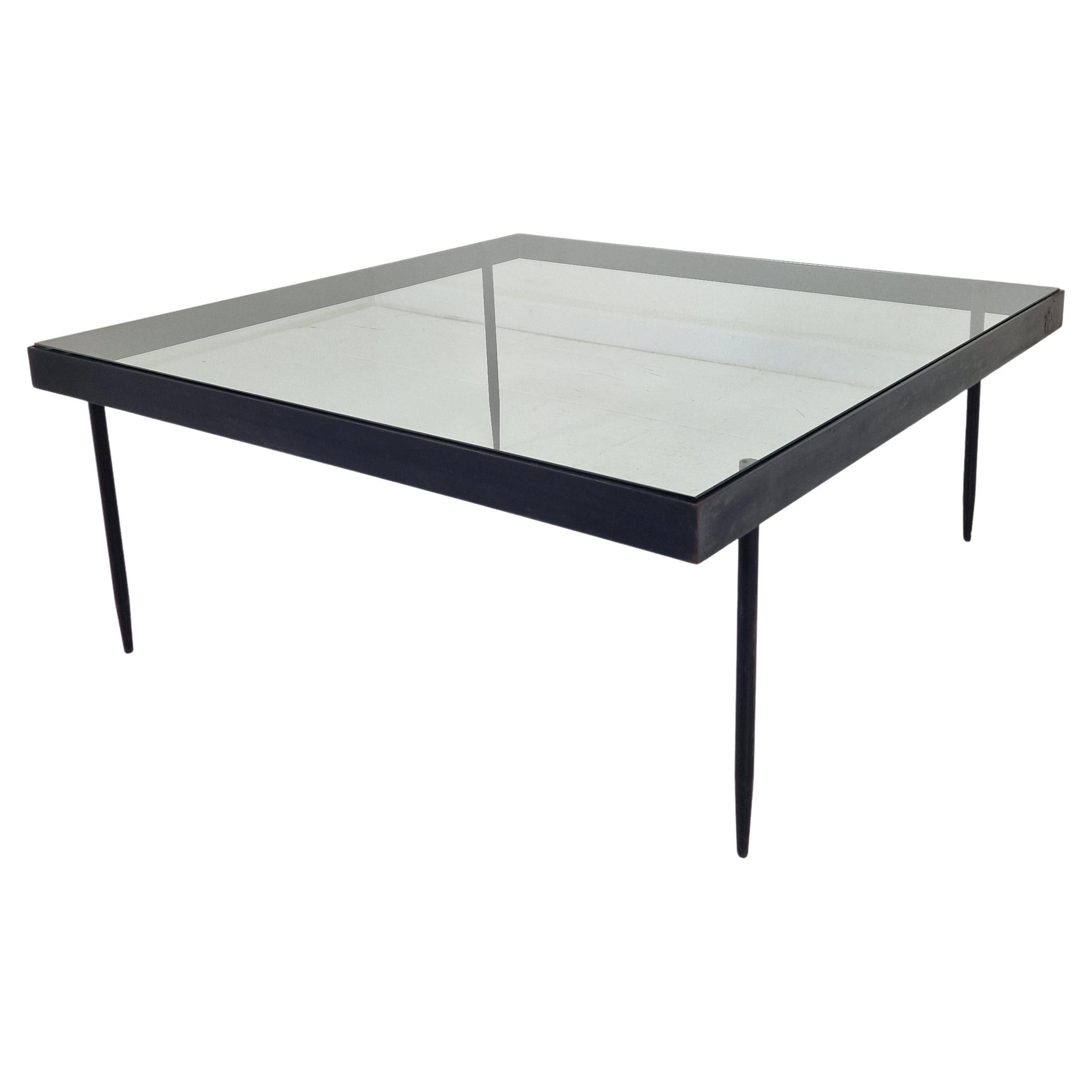 Janni Van Pelt Mesa baja "G4A" de acero y cristal, Países Bajos 1958