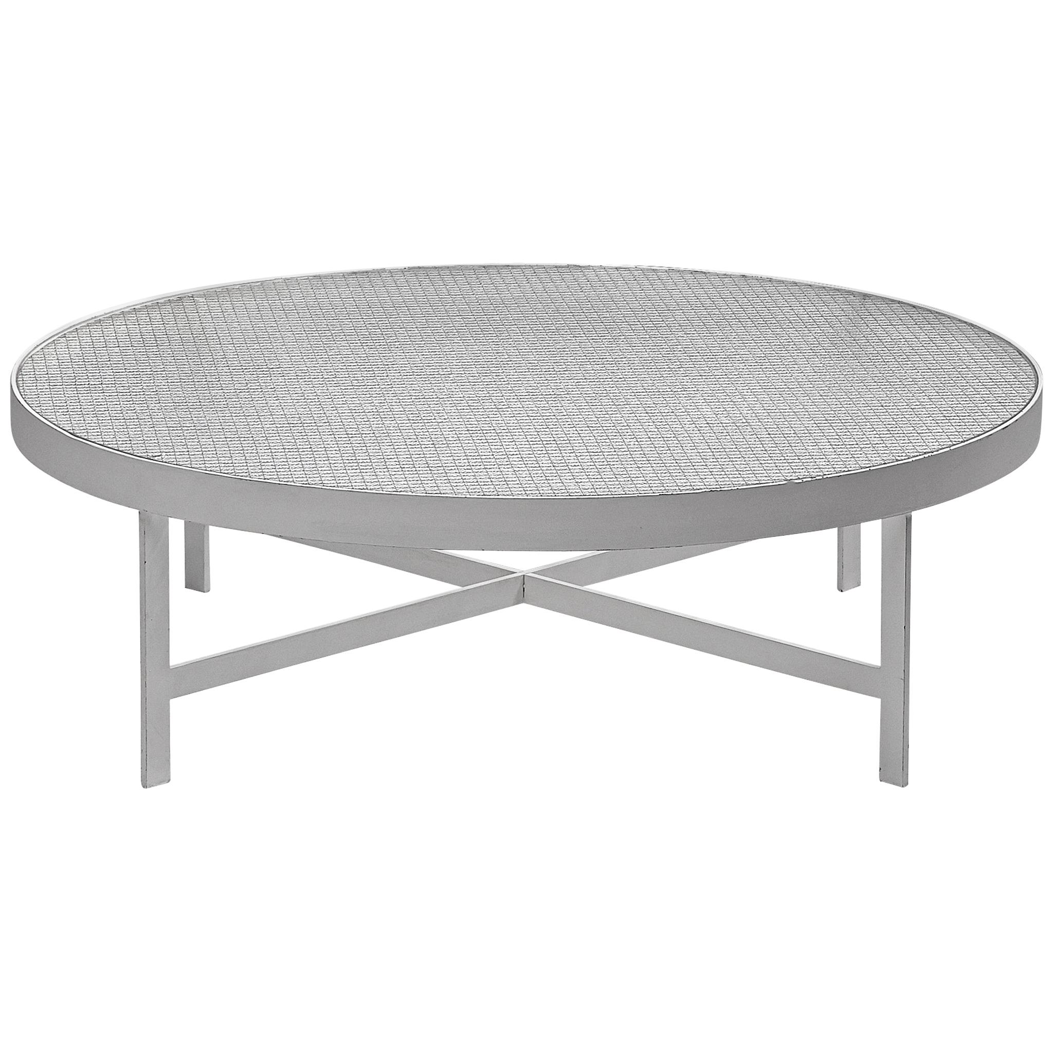 Janni Van Pelt Round Coffee Table in Metal and Glass