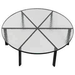 Janni Van Pelt Round Coffee Table with Frosted Glass