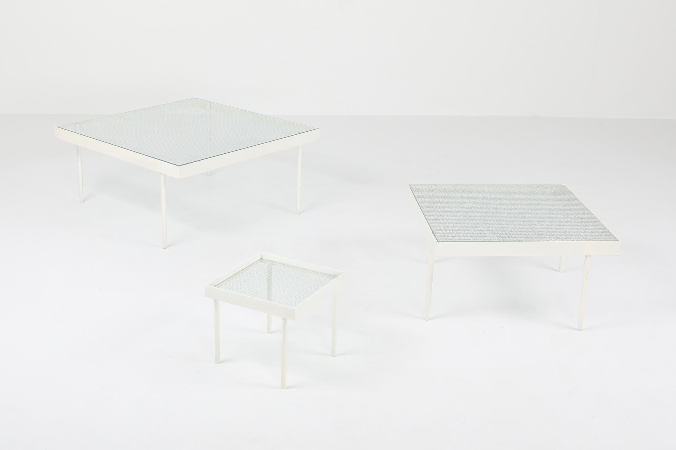Glass Janni Van Pelt Side Table Set, 1950s