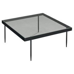 Janni van Pelt Square Coffee Table in Glass and Steel
