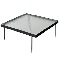 Janni van Pelt Square Couchtisch aus Drahtglas und Stahl