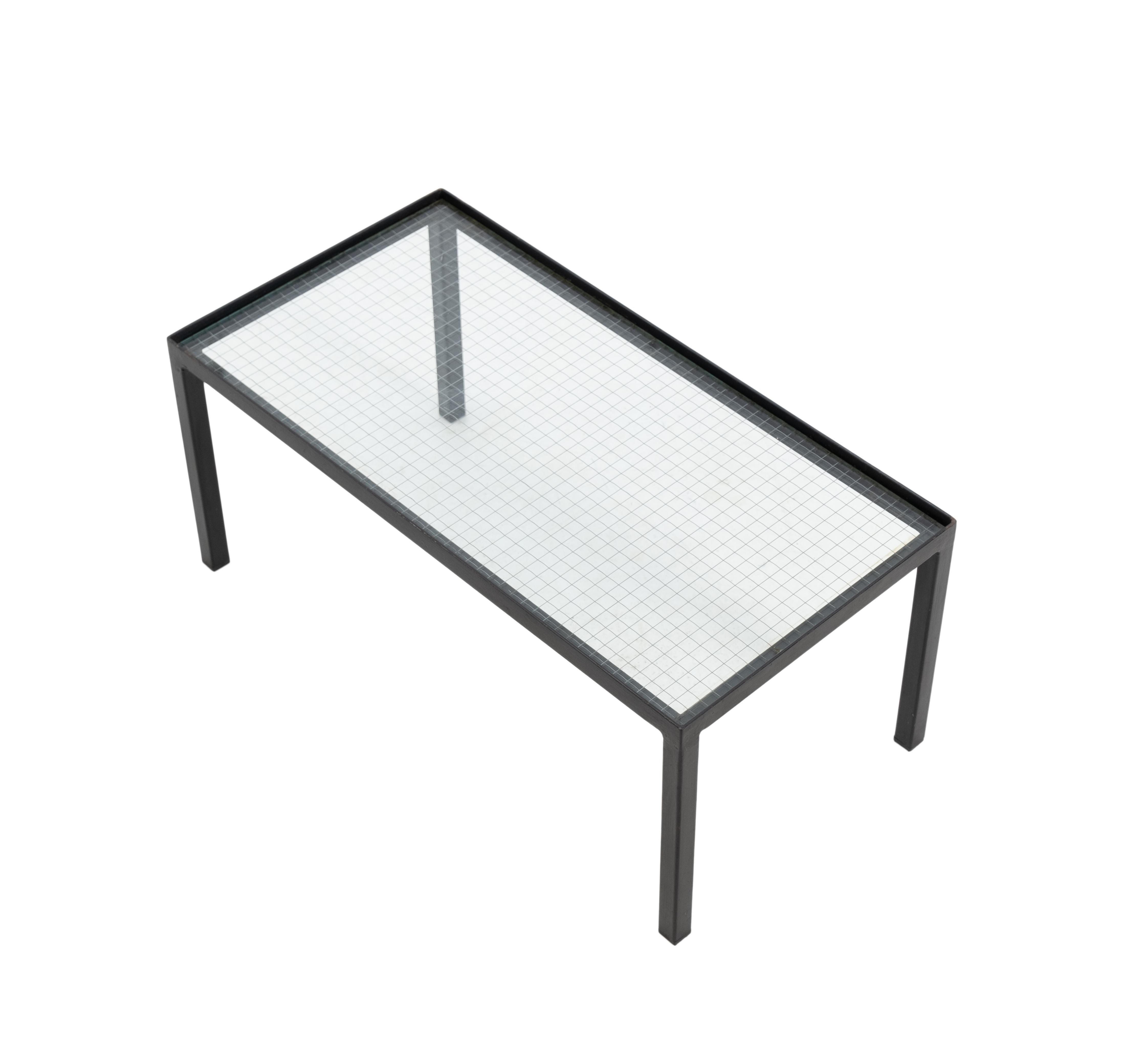 Janni Van Pelt Wire Glass Side Table, 1950s 1