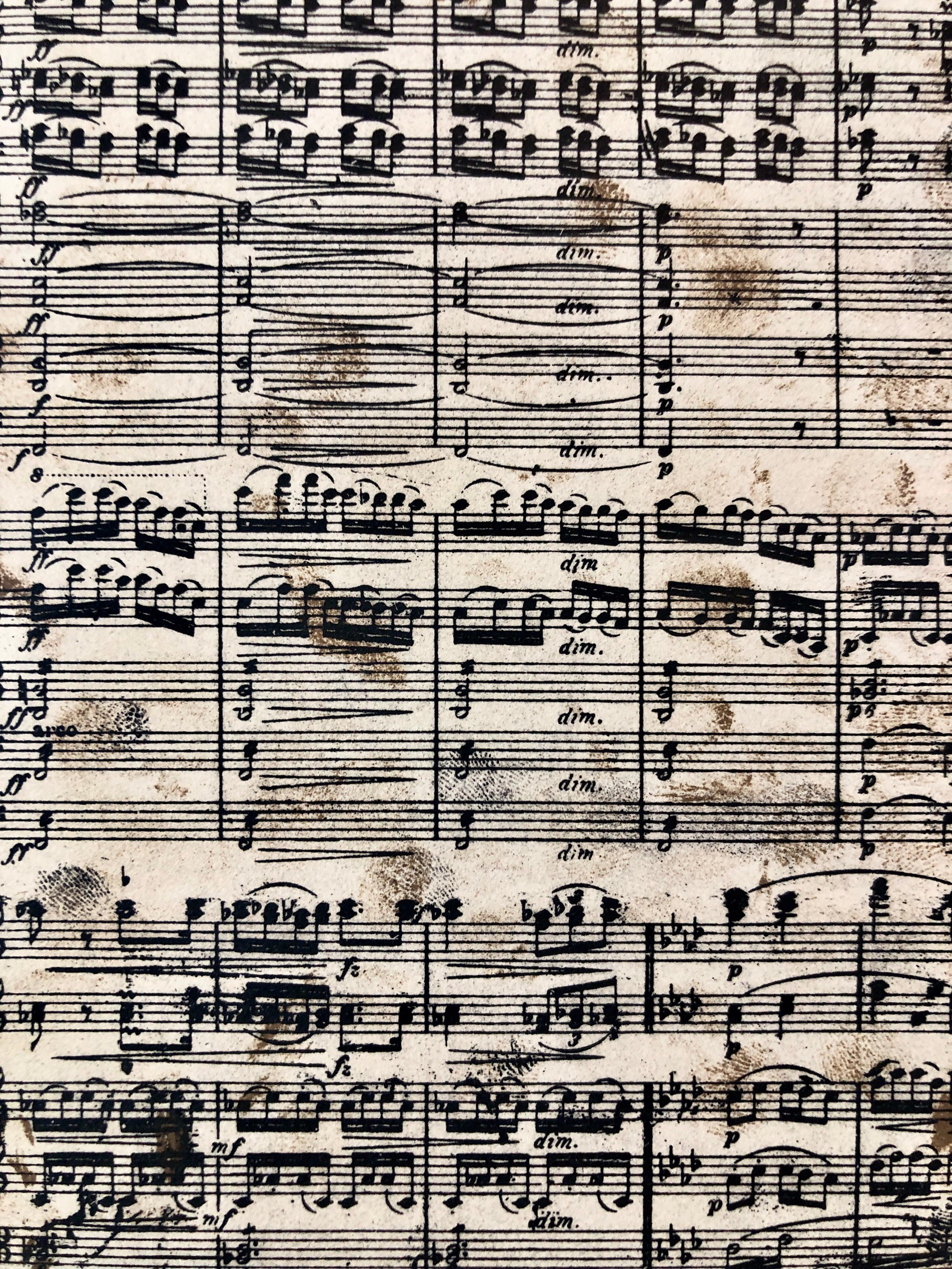 Elettra, score de musique, lithographie de Jannis Kounellis pour Arte Povera, avant-gardiste italienne en vente 1