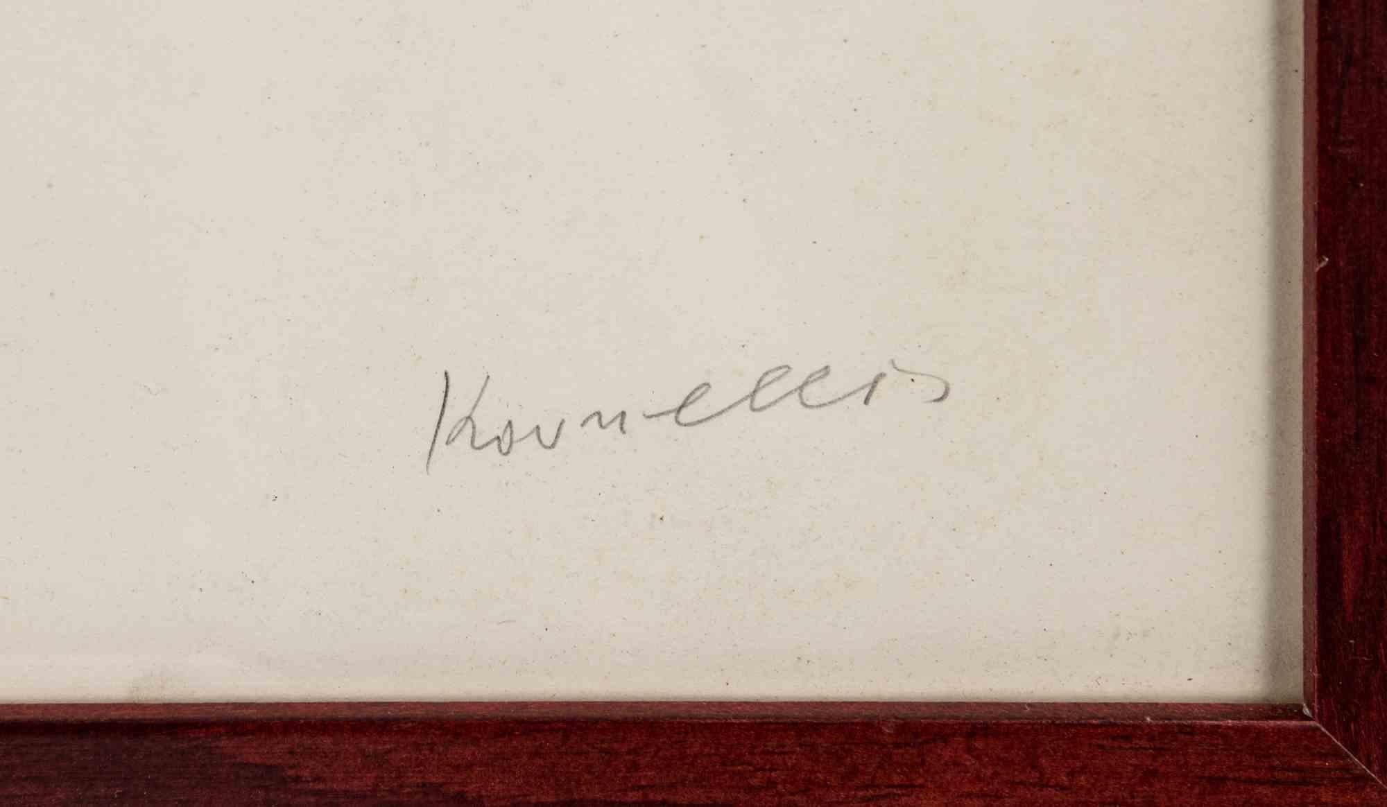 Seré escritor - Litografía de Jannis Kounellis - Años 70 en venta 1