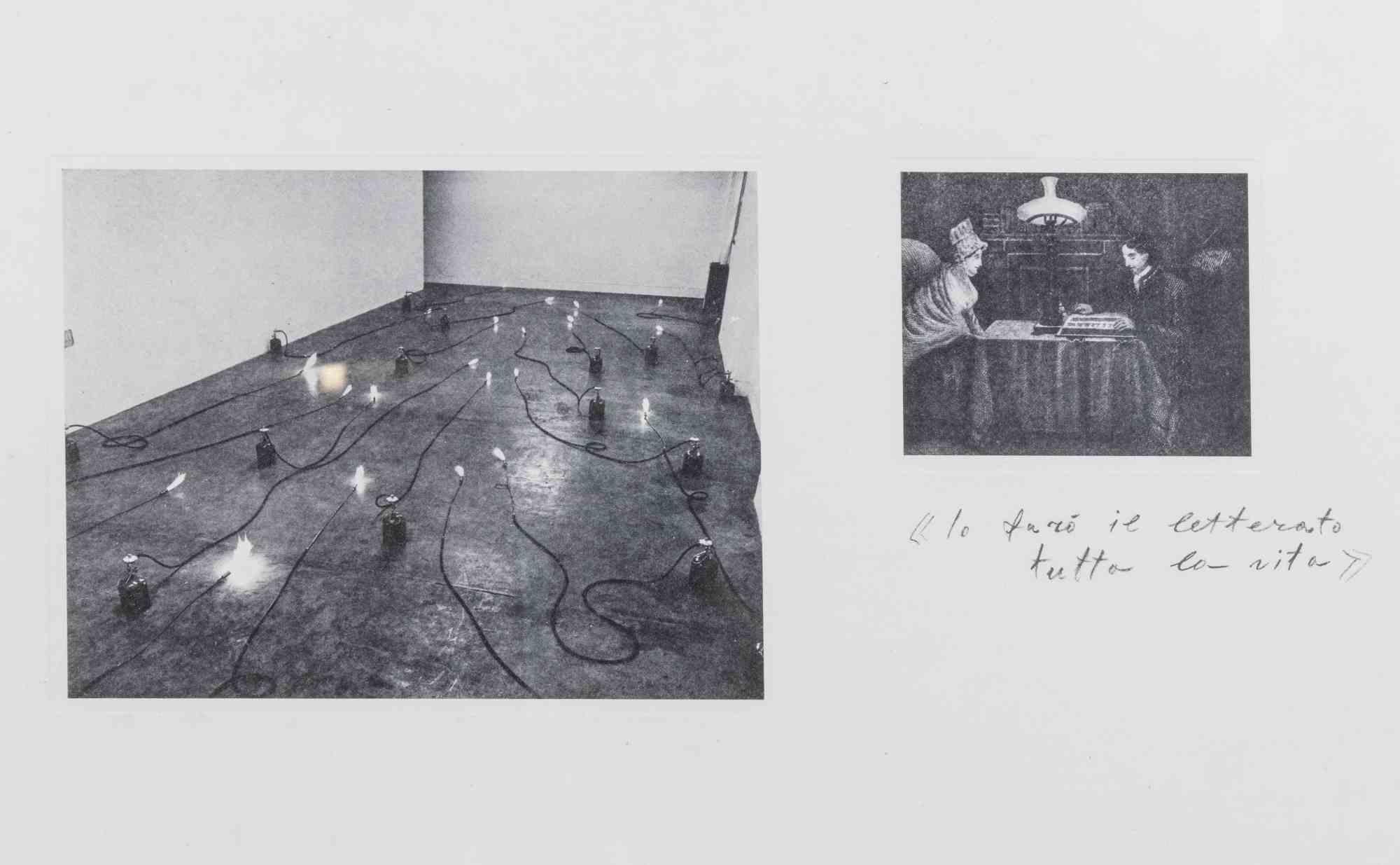 Seré escritor - Litografía de Jannis Kounellis - Años 70 en venta 2