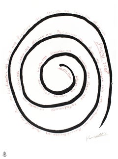 Never Ending Spiral - Original Lithograph by Yannis Kounellis - 2008