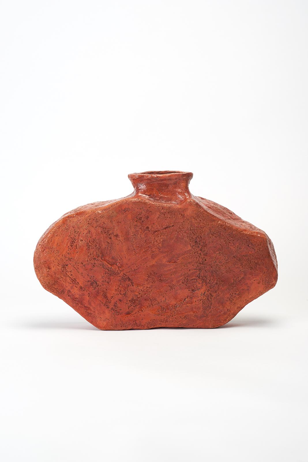 Jano Vase by Willem Van Hooff
Core Vessel Series
Dimensions: W 25 x D 10 x H 37 cm (Dimensions may vary as pieces are hand-made and might present slight variations in sizes)
Materials: Earthenware, ceramic, pigments, glaze.

Core is a series of flat