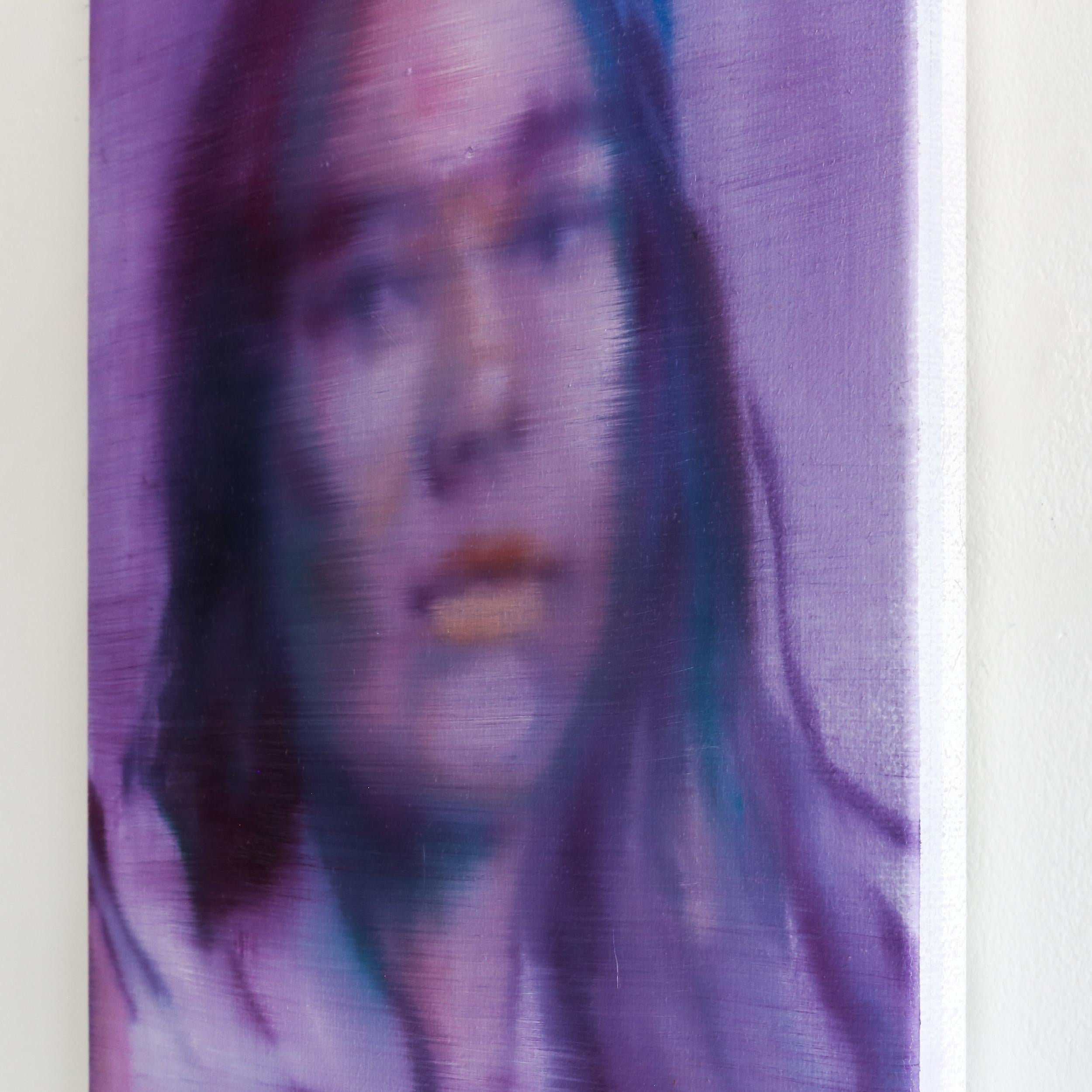 Incantato - Figurative Painting Viola di János Huszti