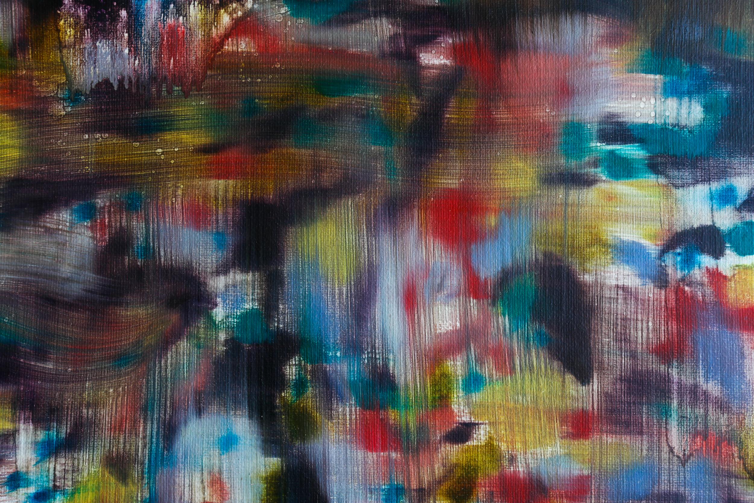 Robe à fleurs Hectic - Painting de János Huszti