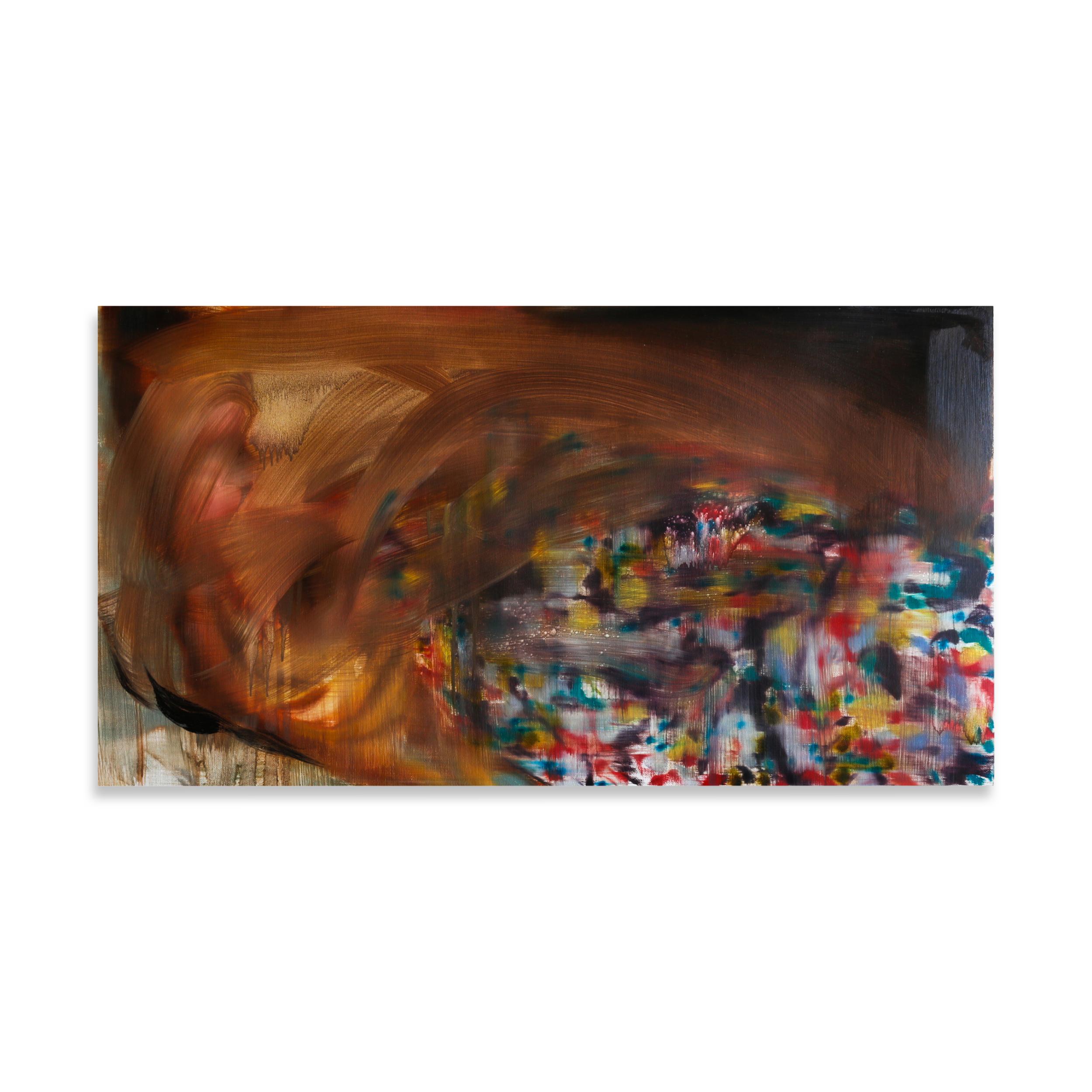 Abstract Painting János Huszti - Robe à fleurs Hectic