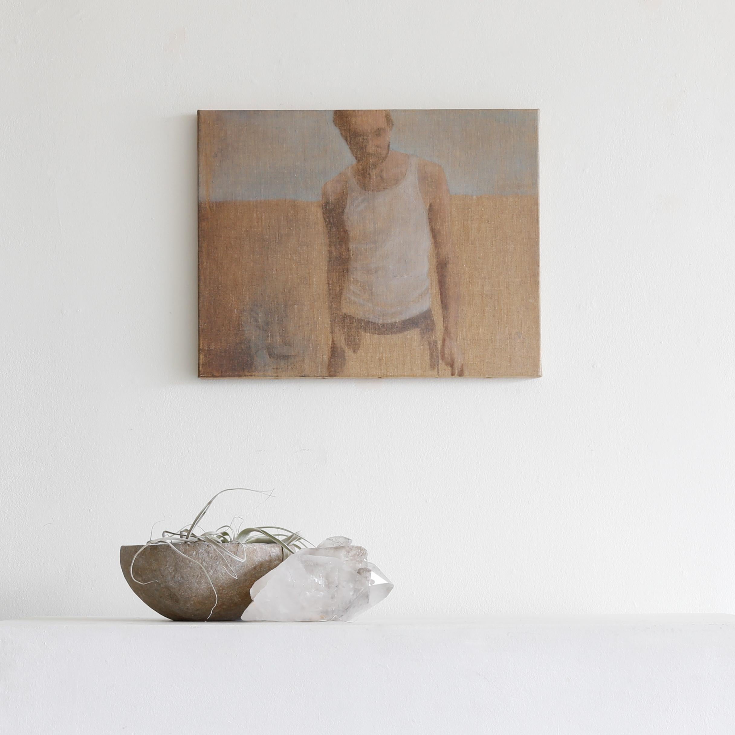 Coppia - Figurative Painting Marrone di János Huszti