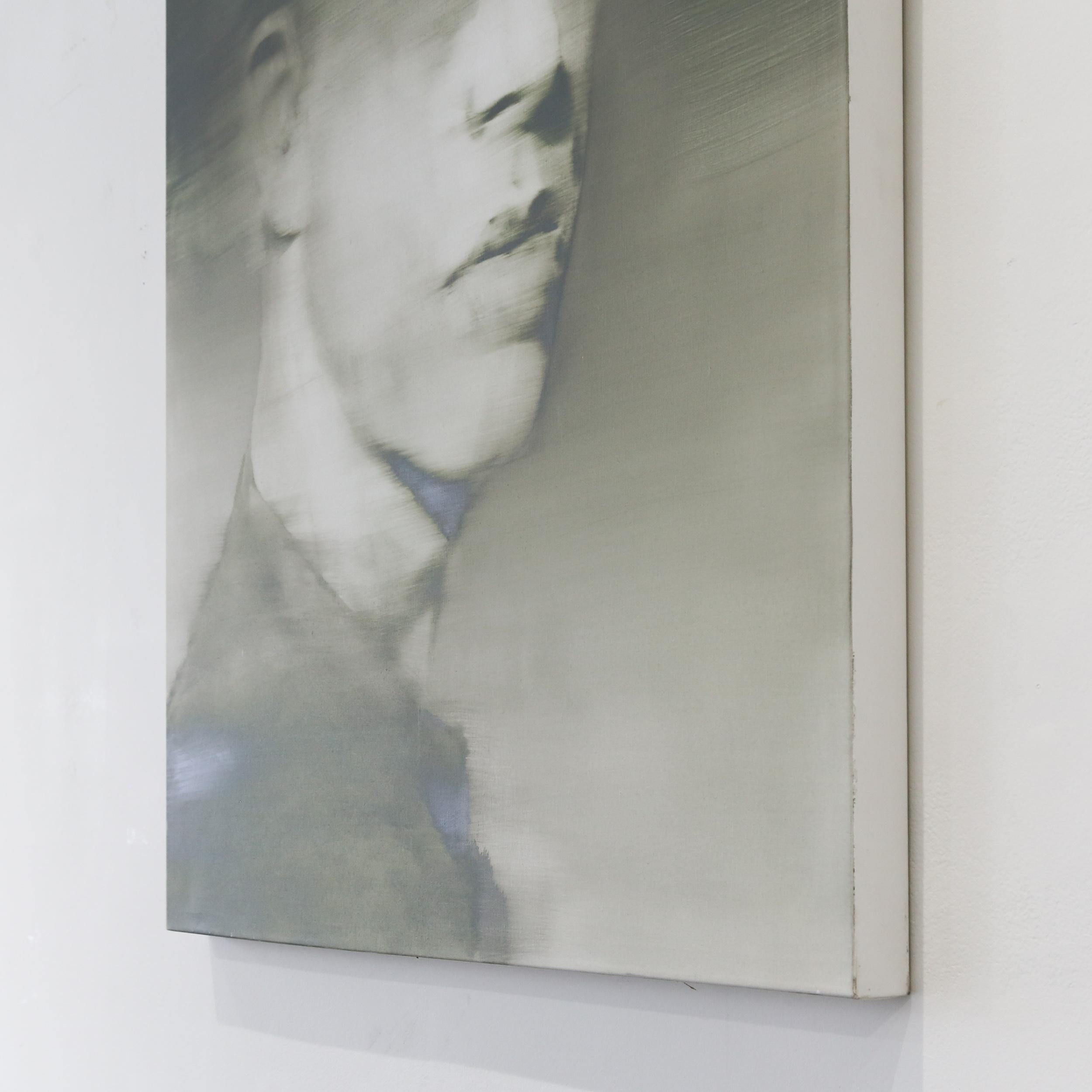 Umore silenzioso - Portrait Painting Grigio di János Huszti