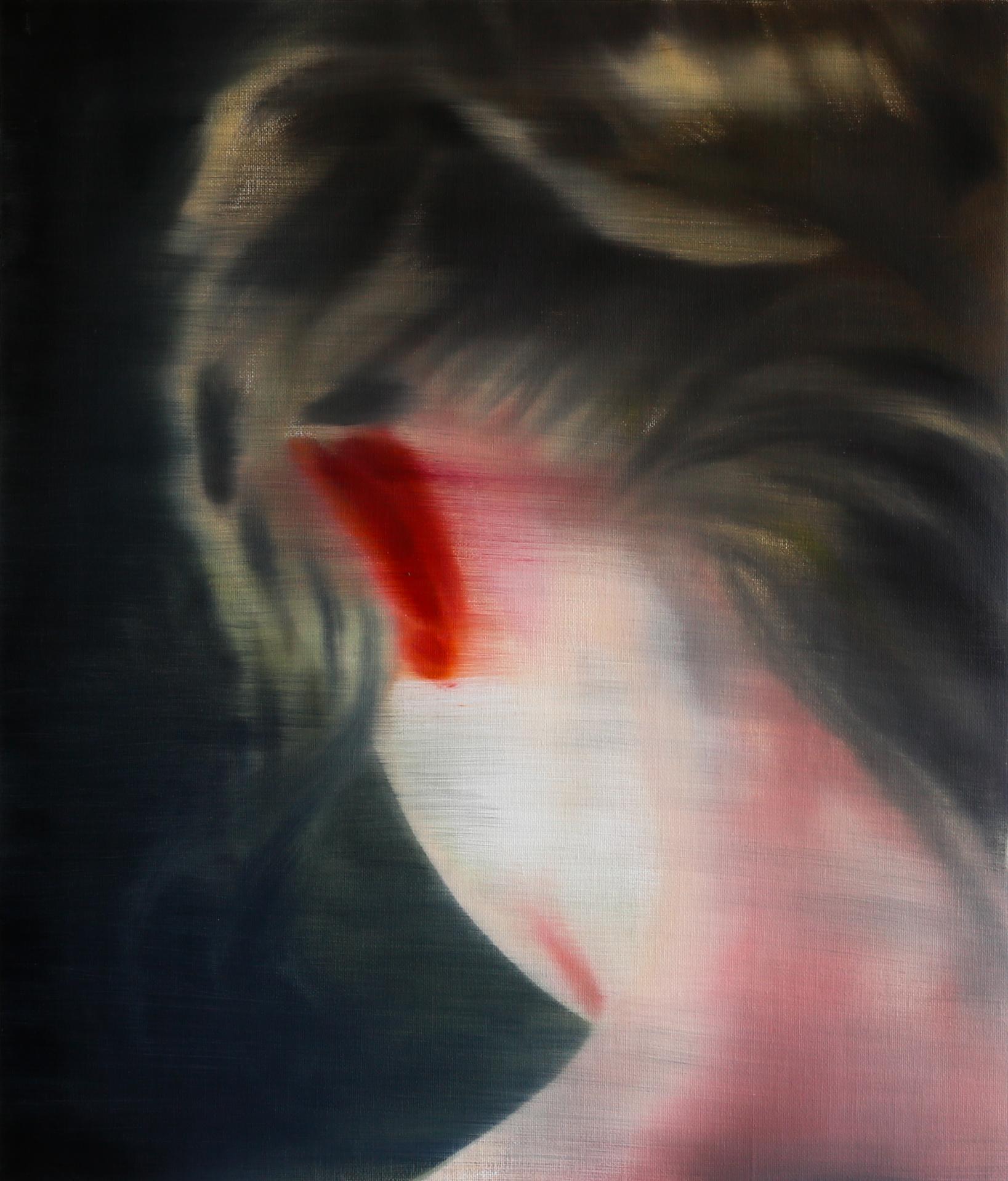Without Earring - Modern Painting by János Huszti