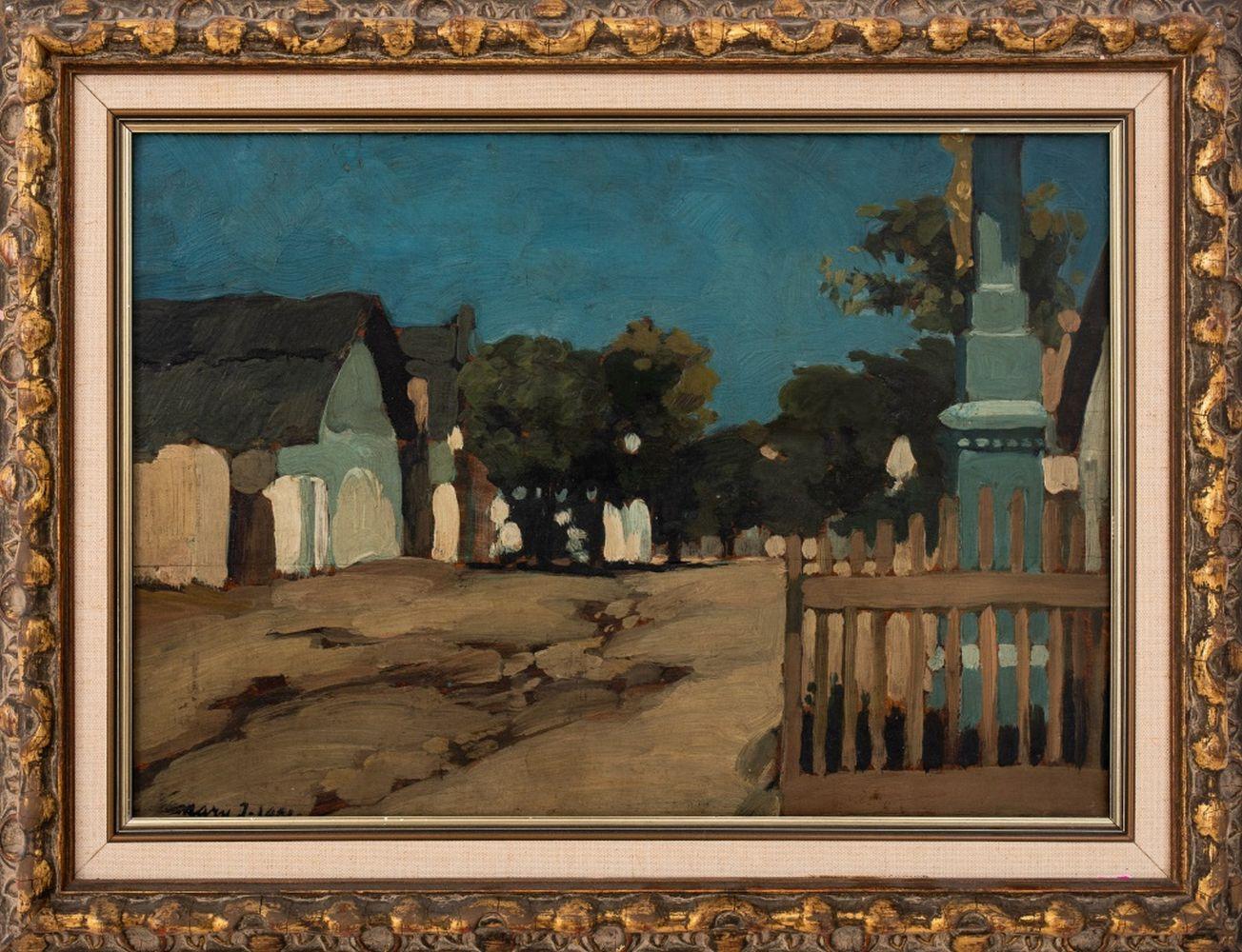 Ansicht der Townes in der Abenddämmerung