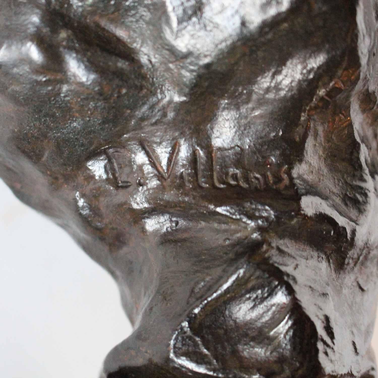 Bronzo Busto in bronzo Art Nouveau di Emmanuel Villanis, Francia, 1890 in vendita