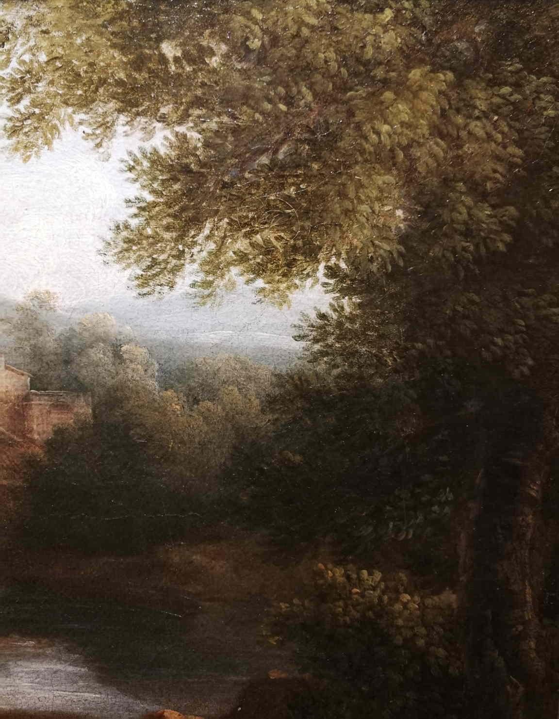 Van Bloemen Flemish Landscape Painting figures sheperd 17 century oil canvas For Sale 3