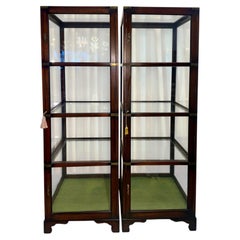Jans of London Campaign Style Display Vitrines - PAIR