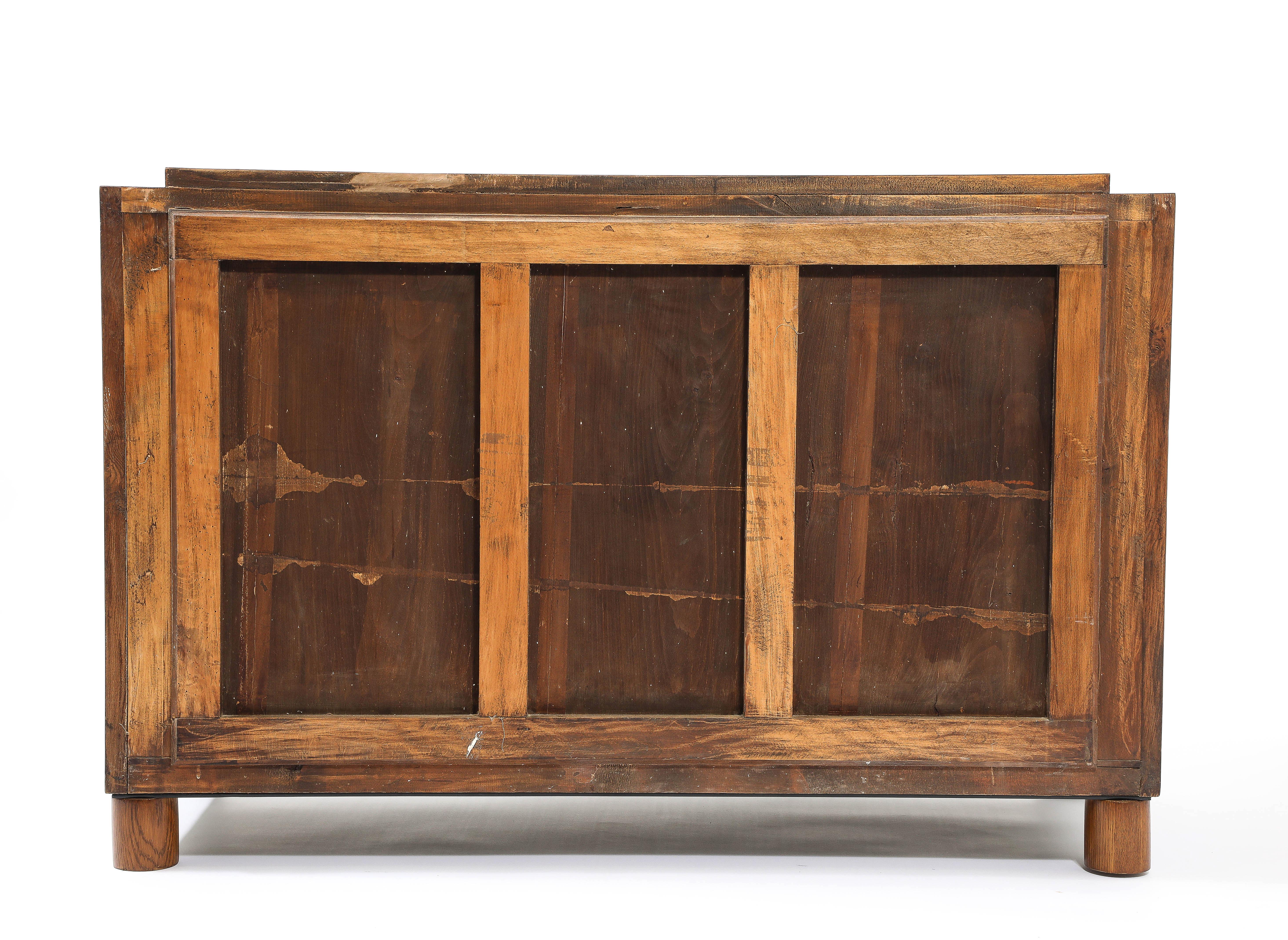Cassapanca Jansen Art Deco Oak, Francia, anni '40 in vendita 10