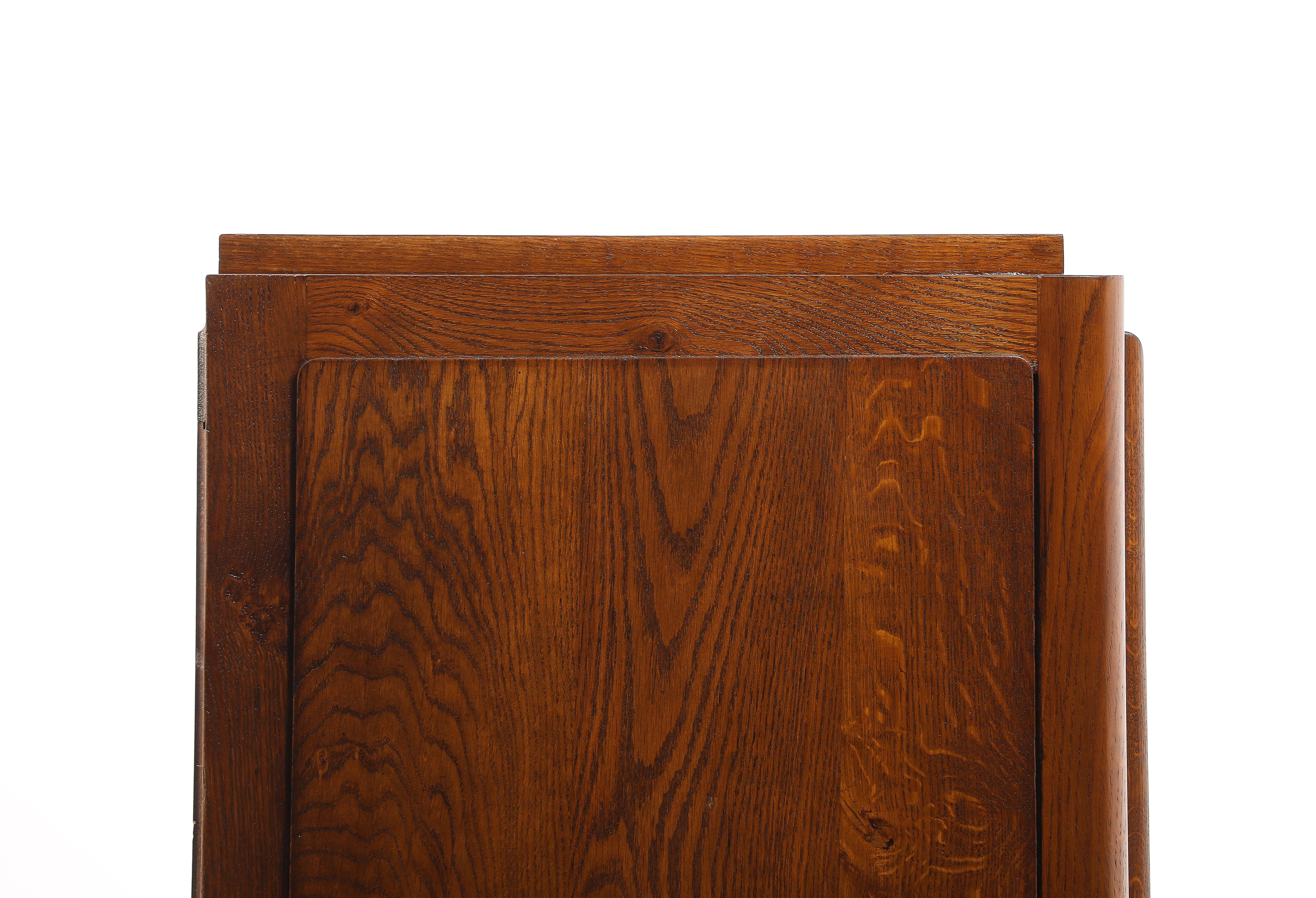 Cassapanca Jansen Art Deco Oak, Francia, anni '40 in vendita 13