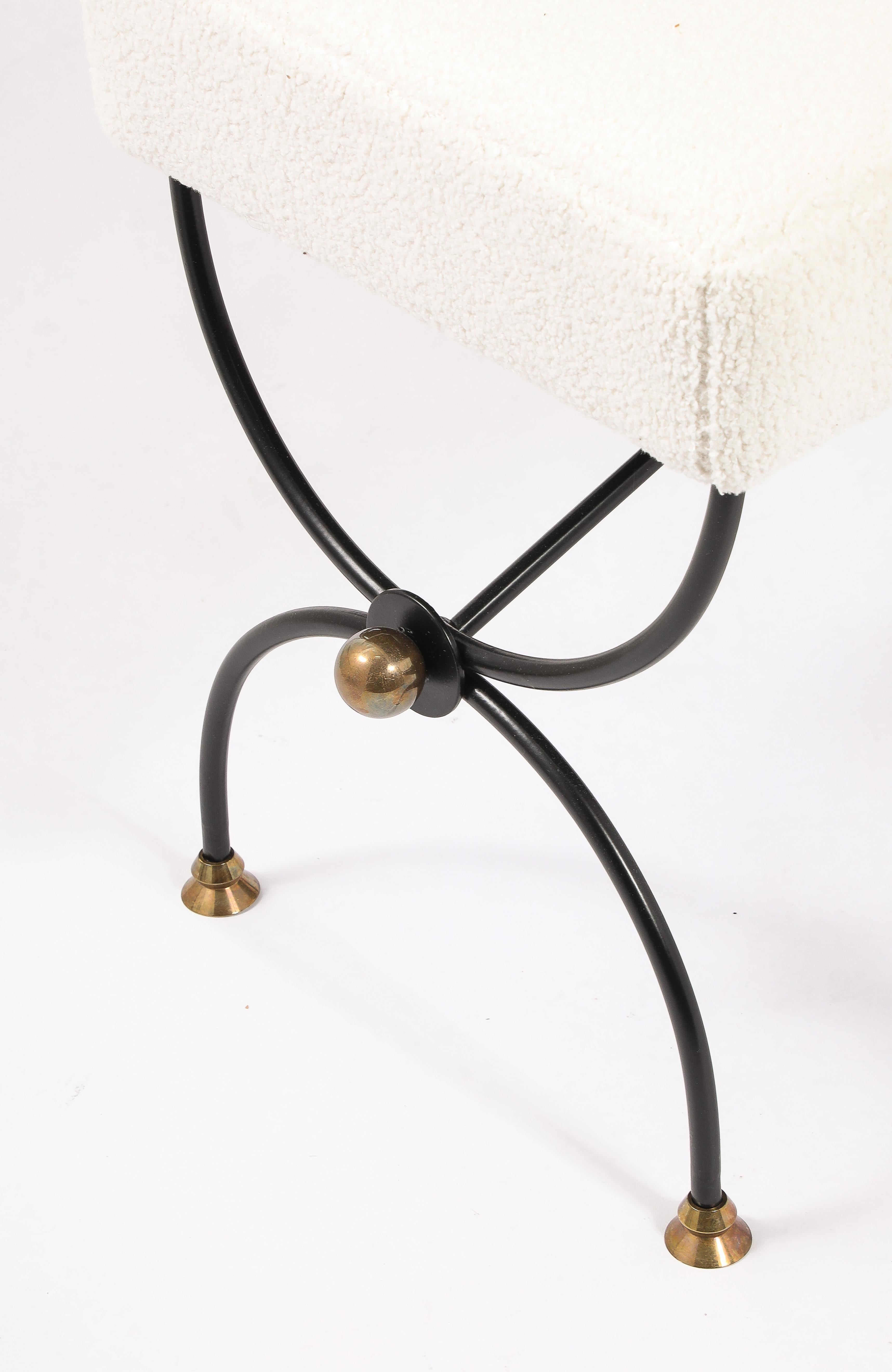 Jansen Bouclé Bench, France 1950's For Sale 1