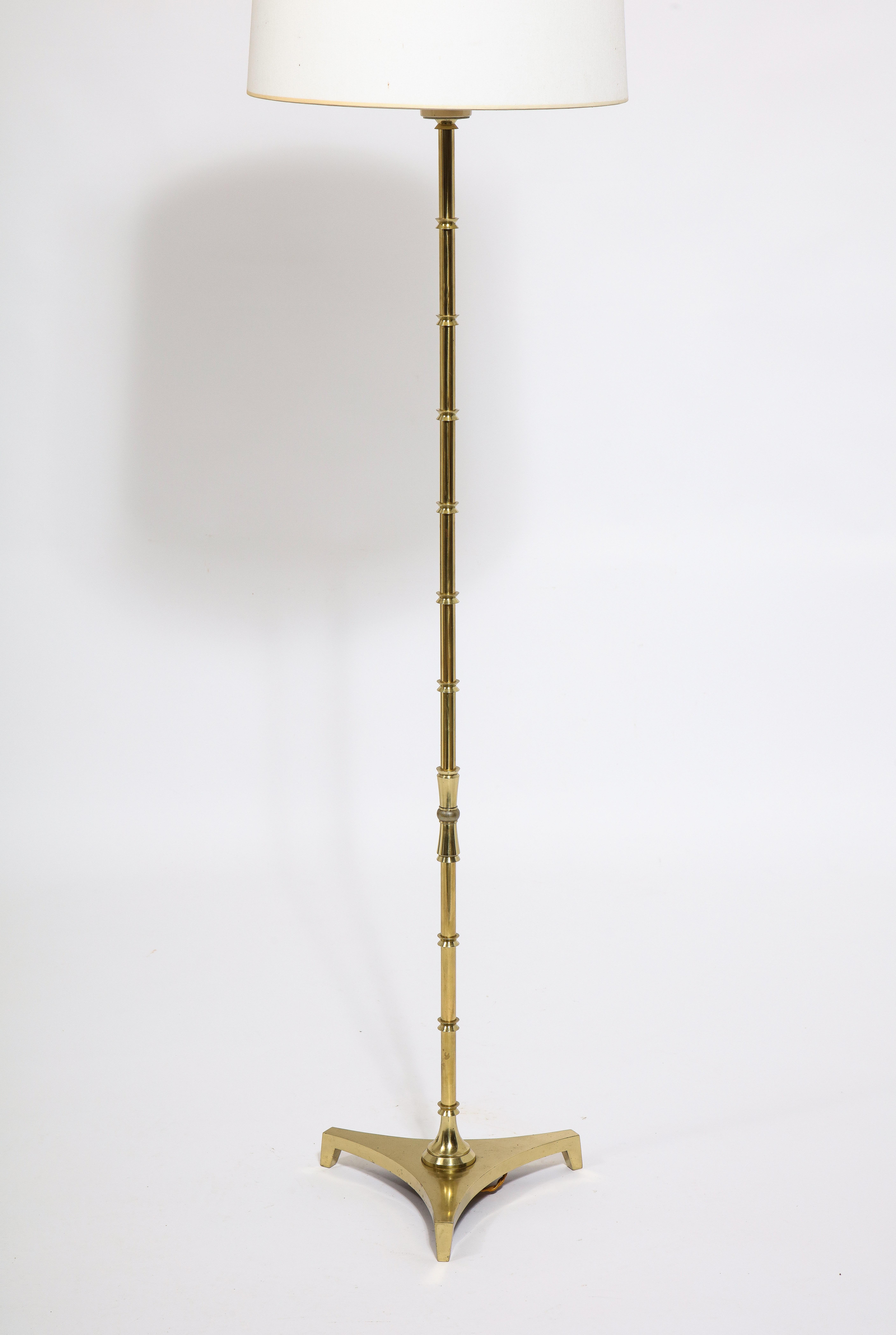 Jansen Brass Floor Lamp, France 1970's  For Sale 2
