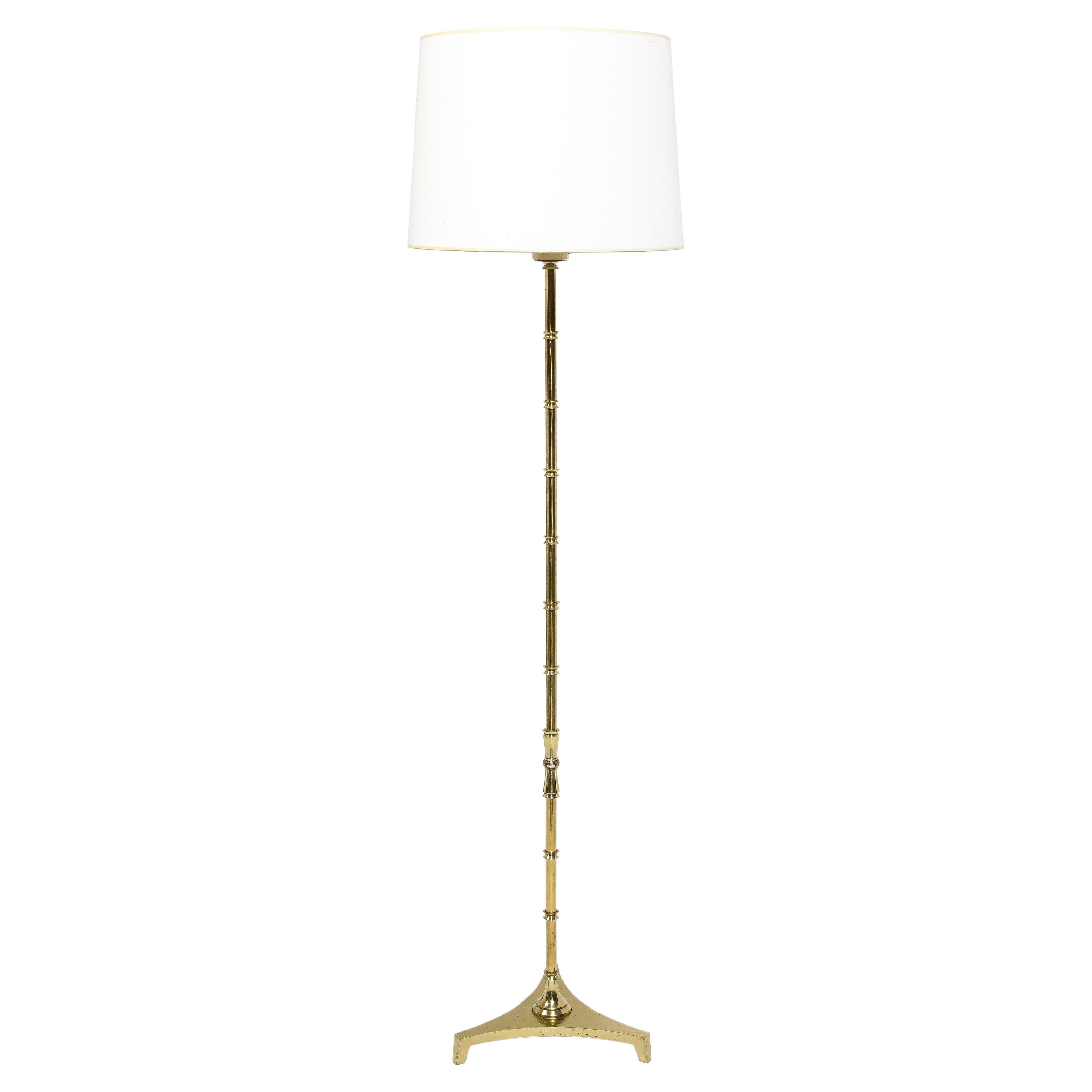 Jansen Brass Floor Lamp, France 1970's  For Sale