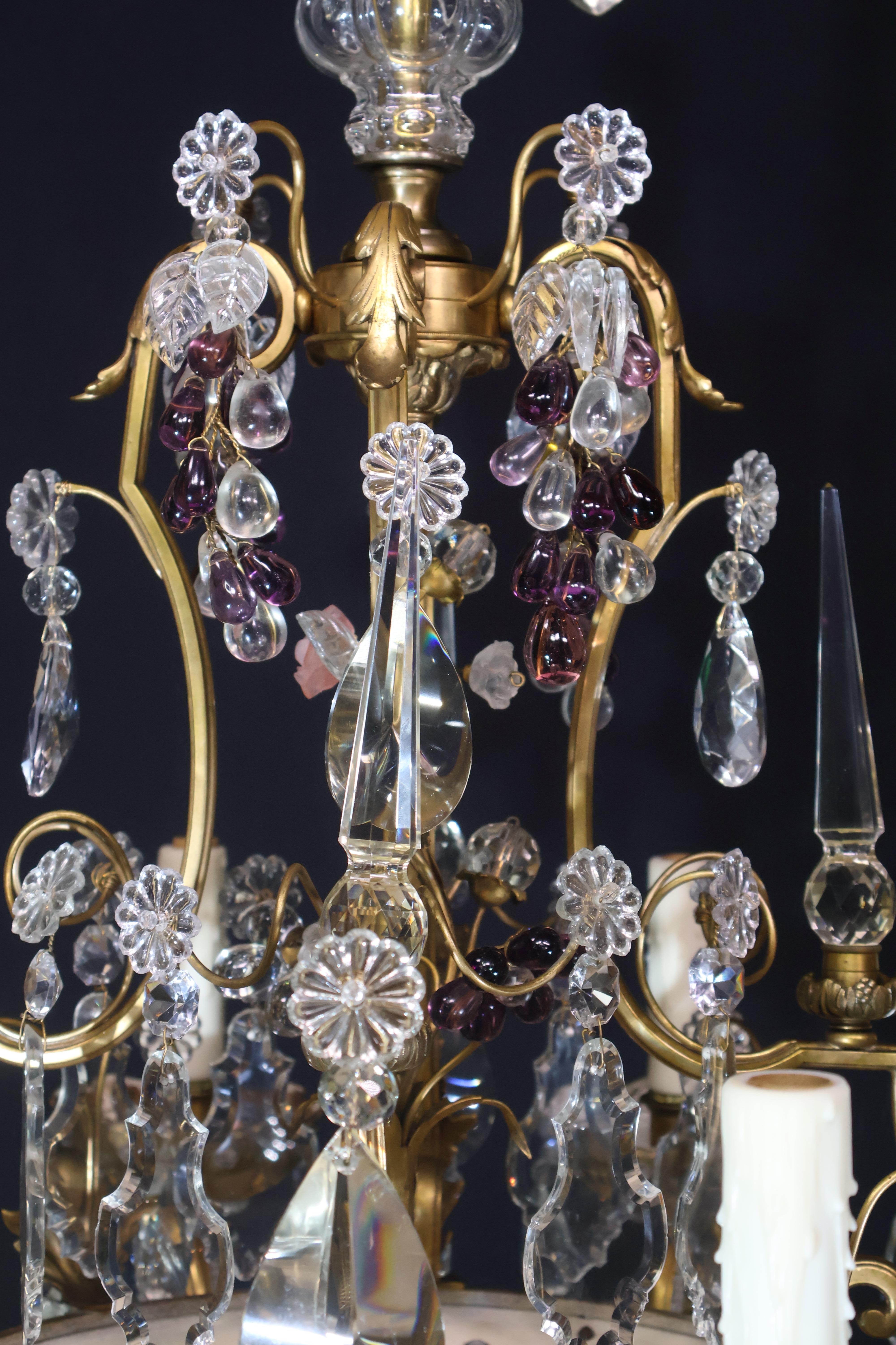 Gilt Jansen Chandelier For Sale