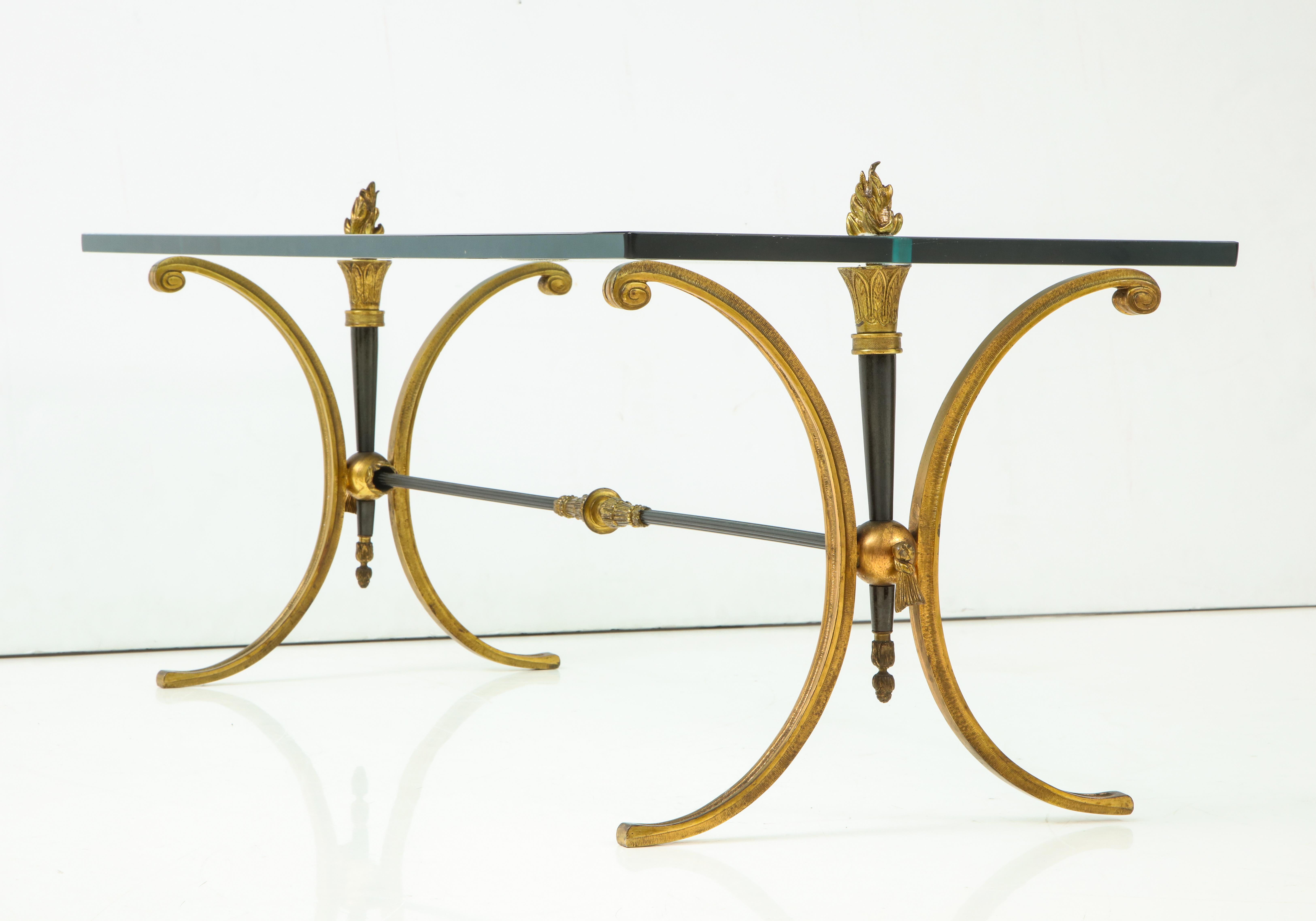 Bronze Jansen Empire Style Coffee Table For Sale