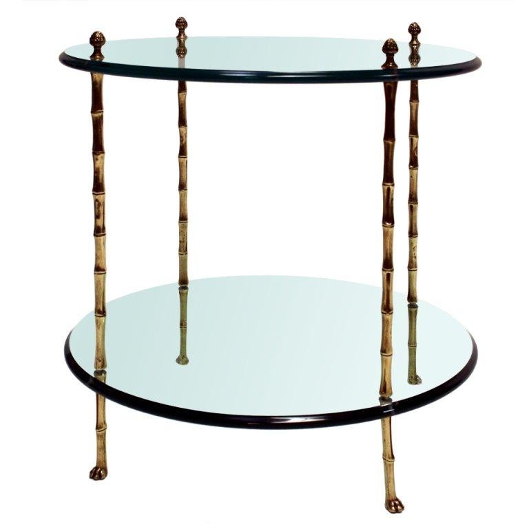 Jansen Faux Bamboo Side Table