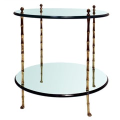 Retro Jansen Faux Bamboo Side Table