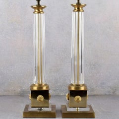 Jansen French Mid-Century Modern Neo-Classical Table Lamps, a Pair