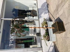 Jansen French Tole Life Size Palm Tree Mounted in a Tole Planter