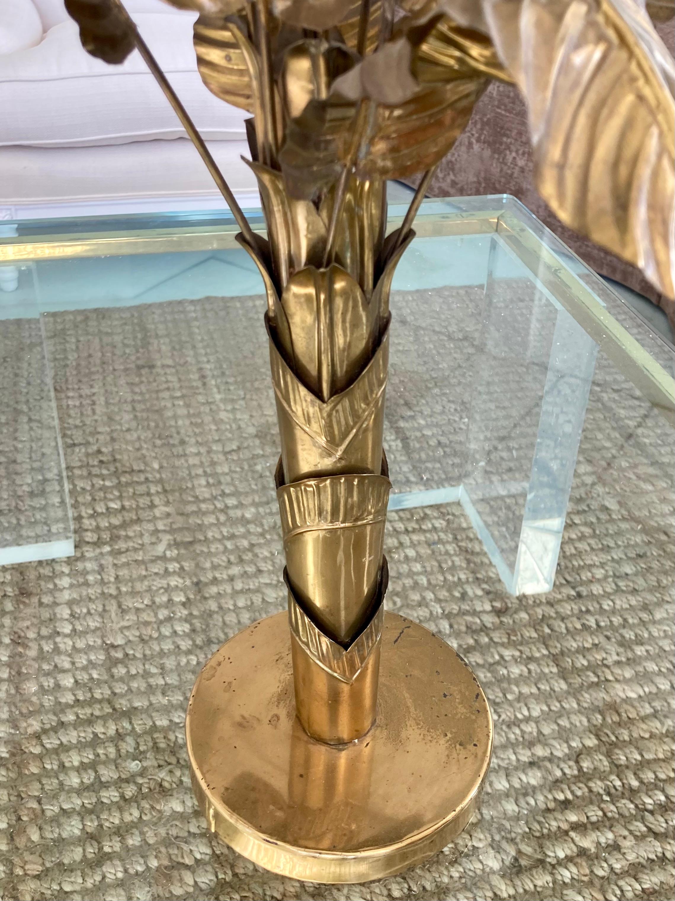 Jansen Gold Toned Metal Palm Tree For Sale 5