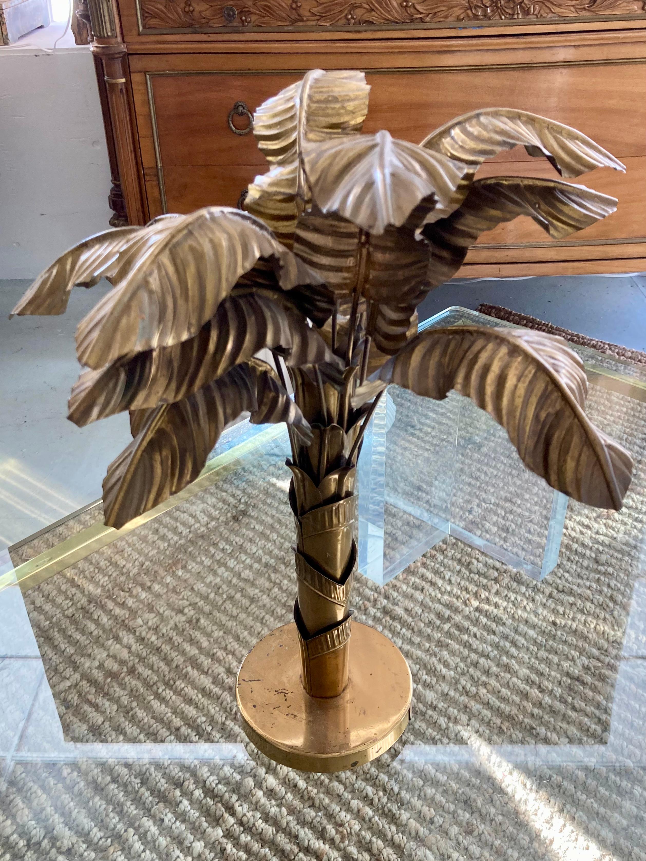 Jansen Gold Toned Metal Palm Tree For Sale 1