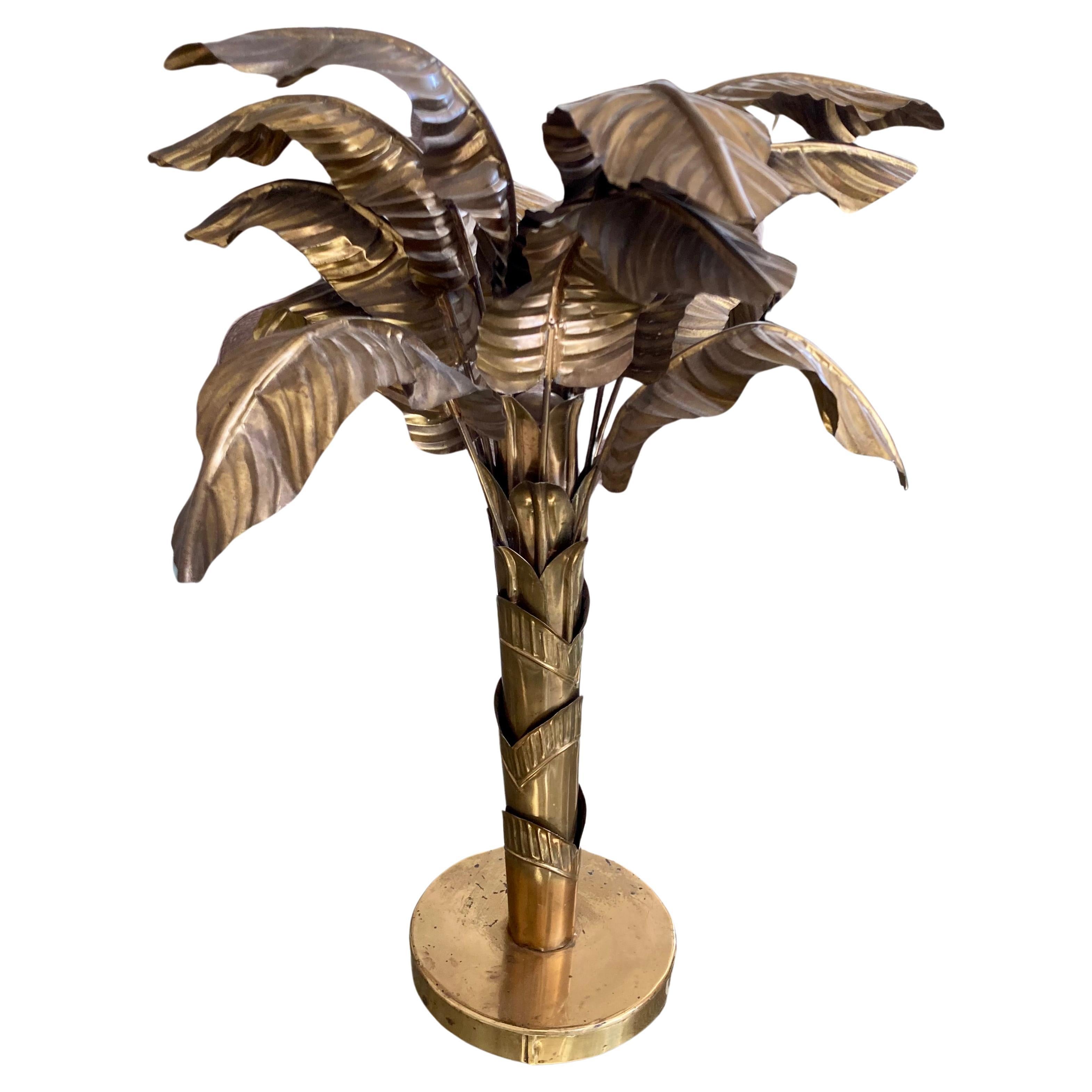 Jansen Gold Toned Metal Palm Tree For Sale