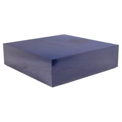 Jansen House. Blue square coffee table. 1970s.