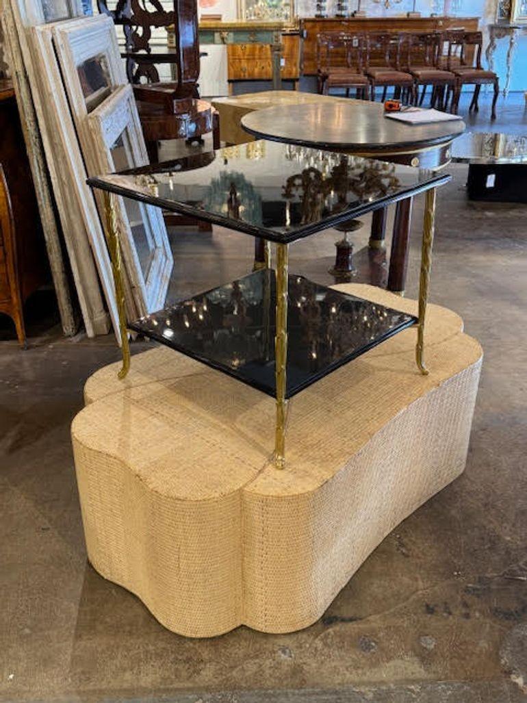 Table d'appoint Jansen Manner laquée noire en vente 1
